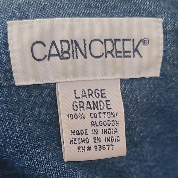 Large Corduroy Khaki Denim Button up Collared Short - Picture 5 of 7